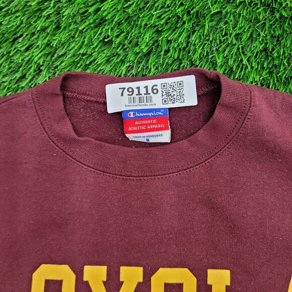 Vintage Loyola Alumni Crop Sweatshirt Small 19x24 Baggy Y2K - Picture 9 of 13